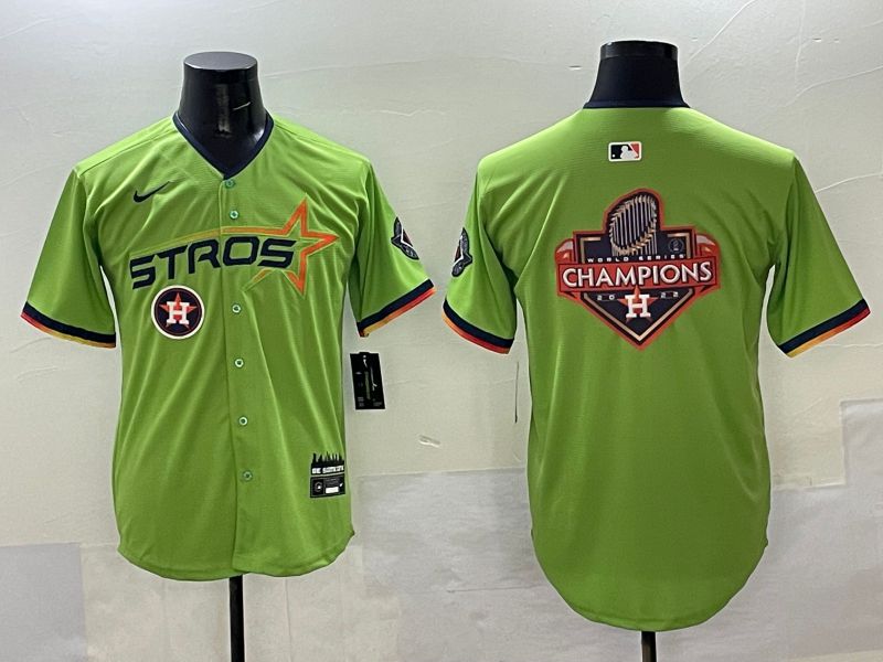Men Houston Astros Blank Green three generations Joint Name 2025 Nike MLB Jersey style 25